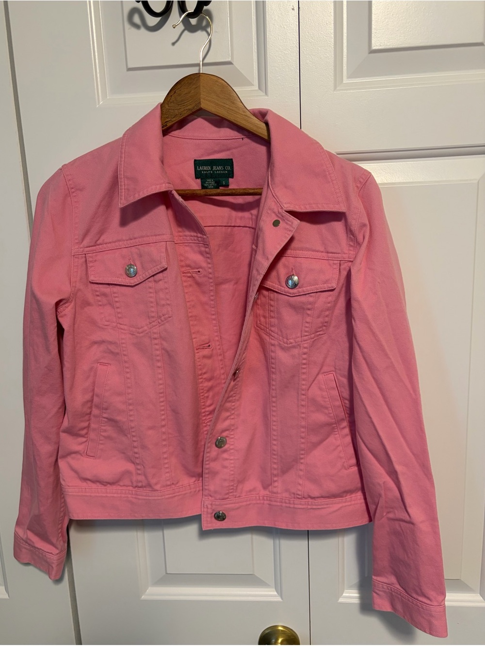Ralph Lauren Pink Cotton Jean Jacket